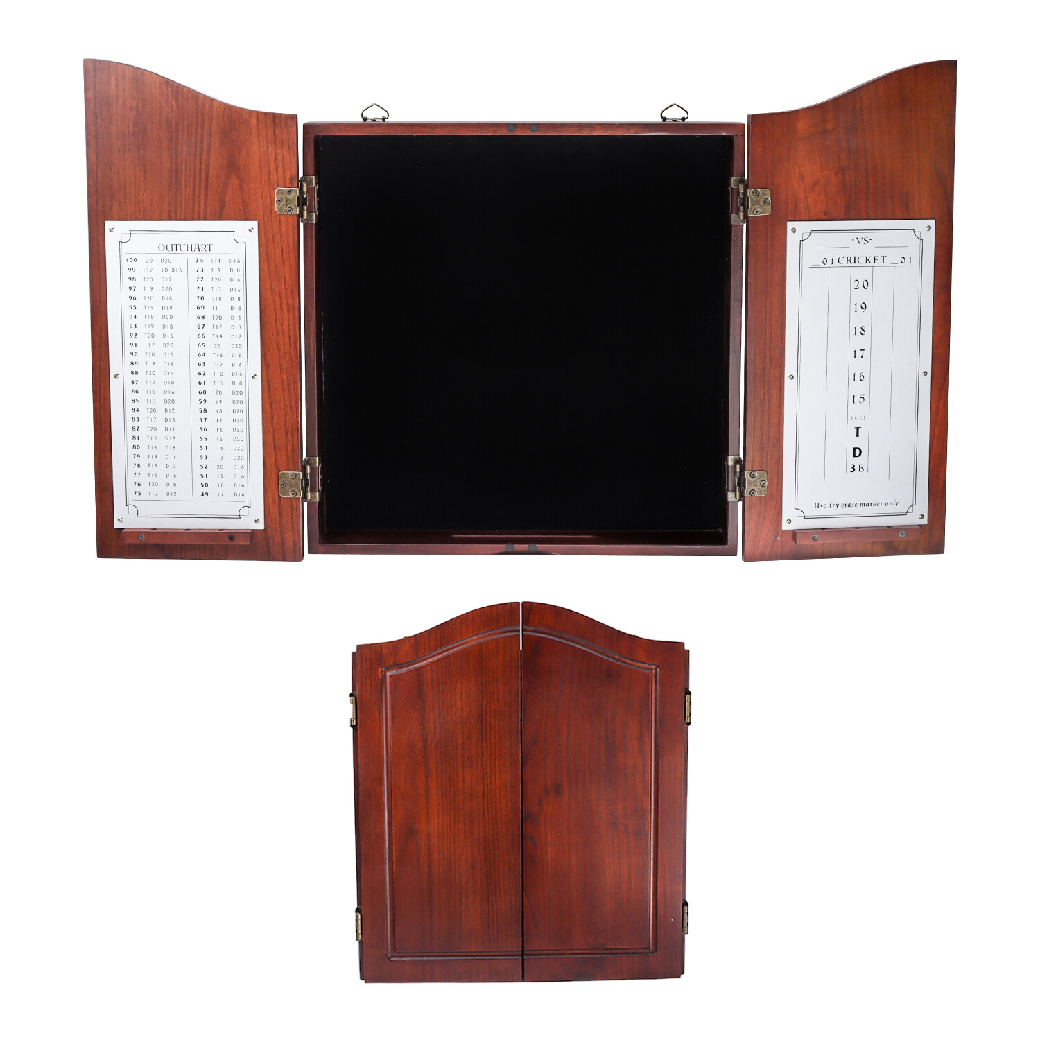 Deluxe Solid Wood Dart Board Cabinet with Scoreboard