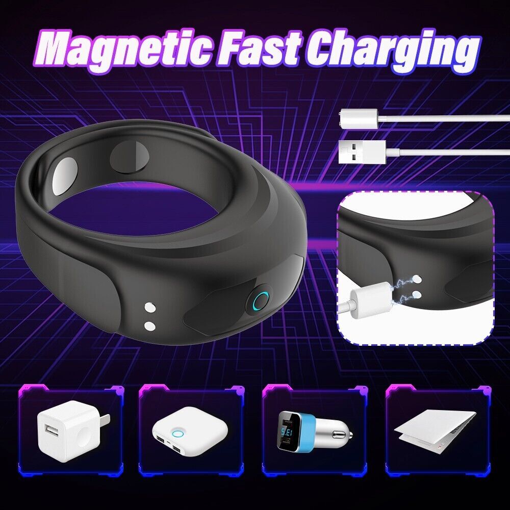 Rechargeable 10 Speed Electric Ring Penis Enhancer Delay Time for Male Couples