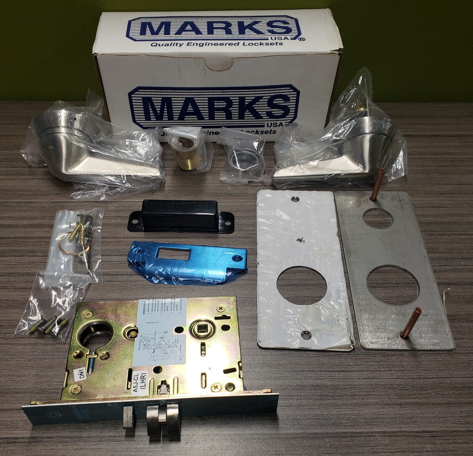 Marks USA 5SS19J LH Commercial / Classroom Mortise Cylinder Lock Grade 1