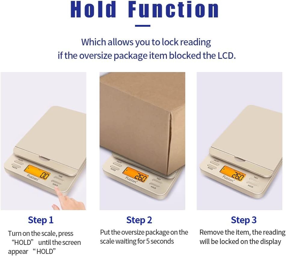Versatile 86 lb Postage Scale with LCD Display & Tare Function for Easy Weighing