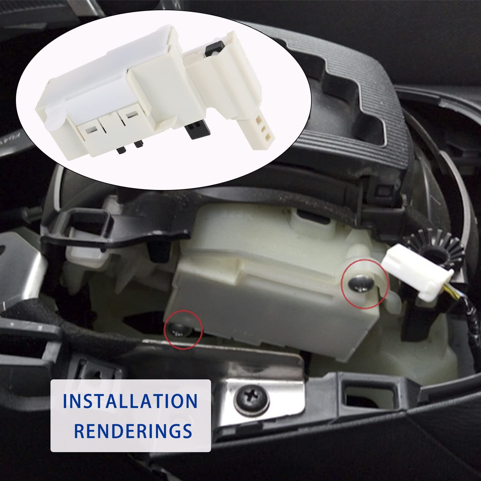 DICMIC at Shifter Switch with Screw Compatible 2013-2014 Mazda White