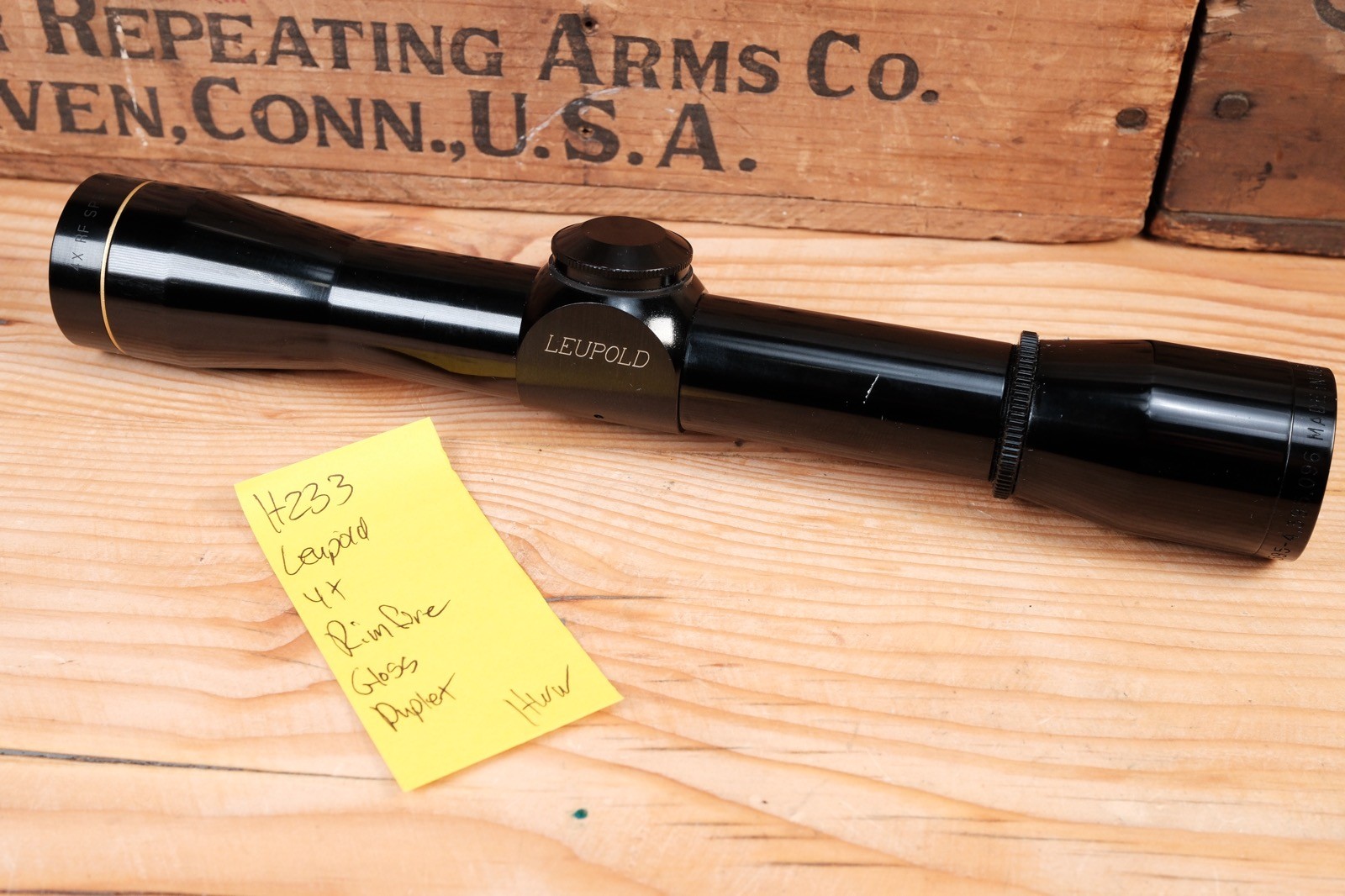 H233 Leupold 4x RF Special Rimfire Scope Gloss Black Duplex Reticle