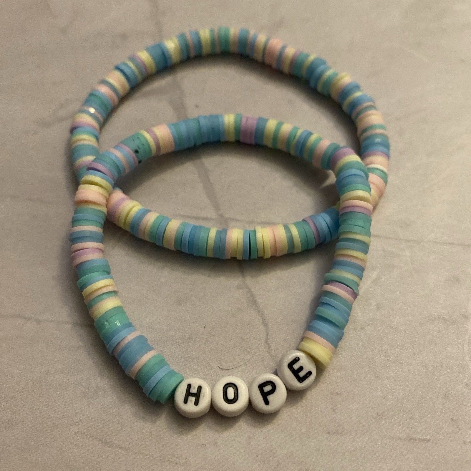 Artisan Clay Stretch Bracelet (Hope)