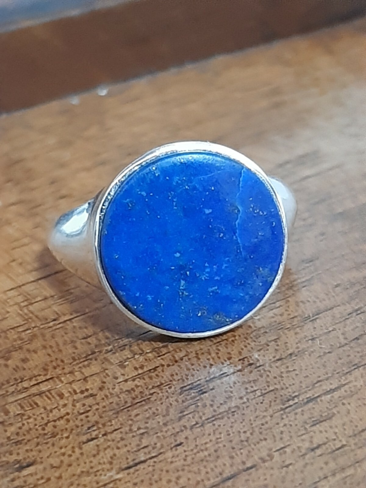925 SILVER RING MEN SOLITAIRE SEAL lapis lazulo lapis lazulo