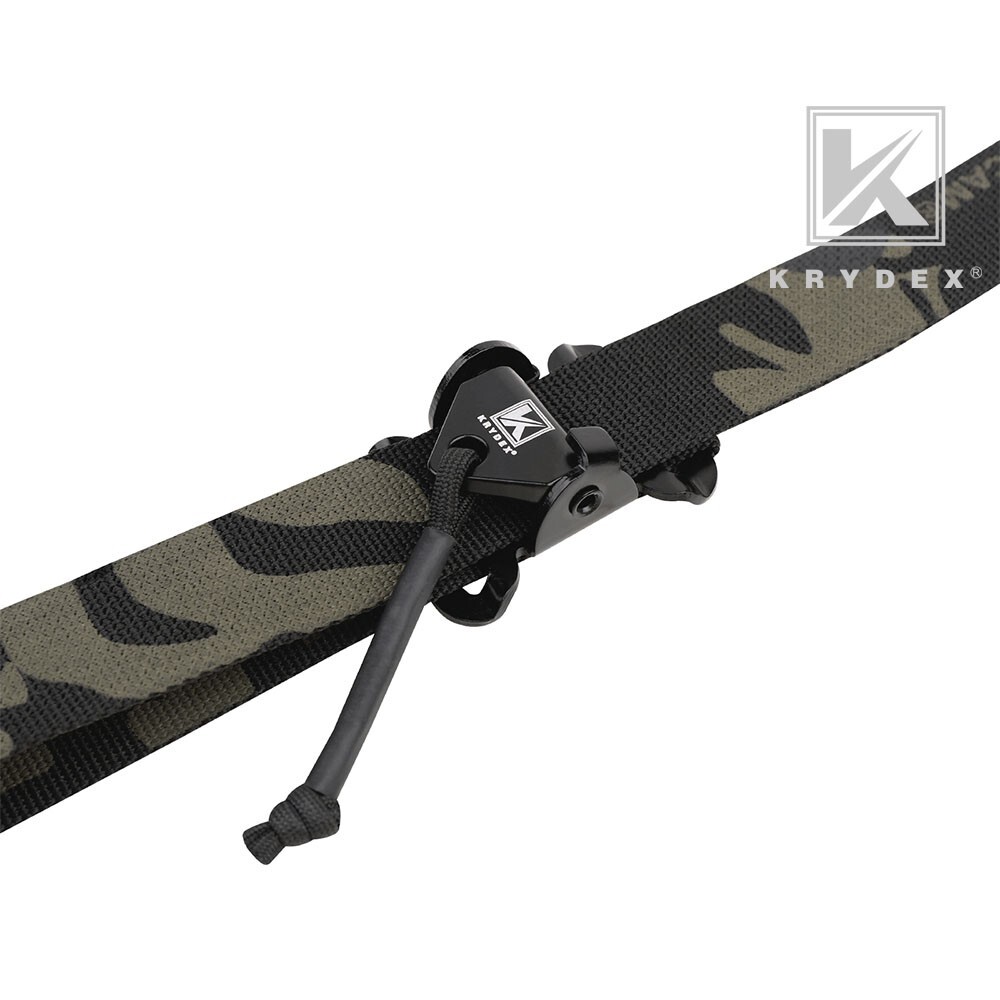 KRYDEX Tactical Sling Strap Modular Slingster Pull Tab 2Point Sling Black Camo