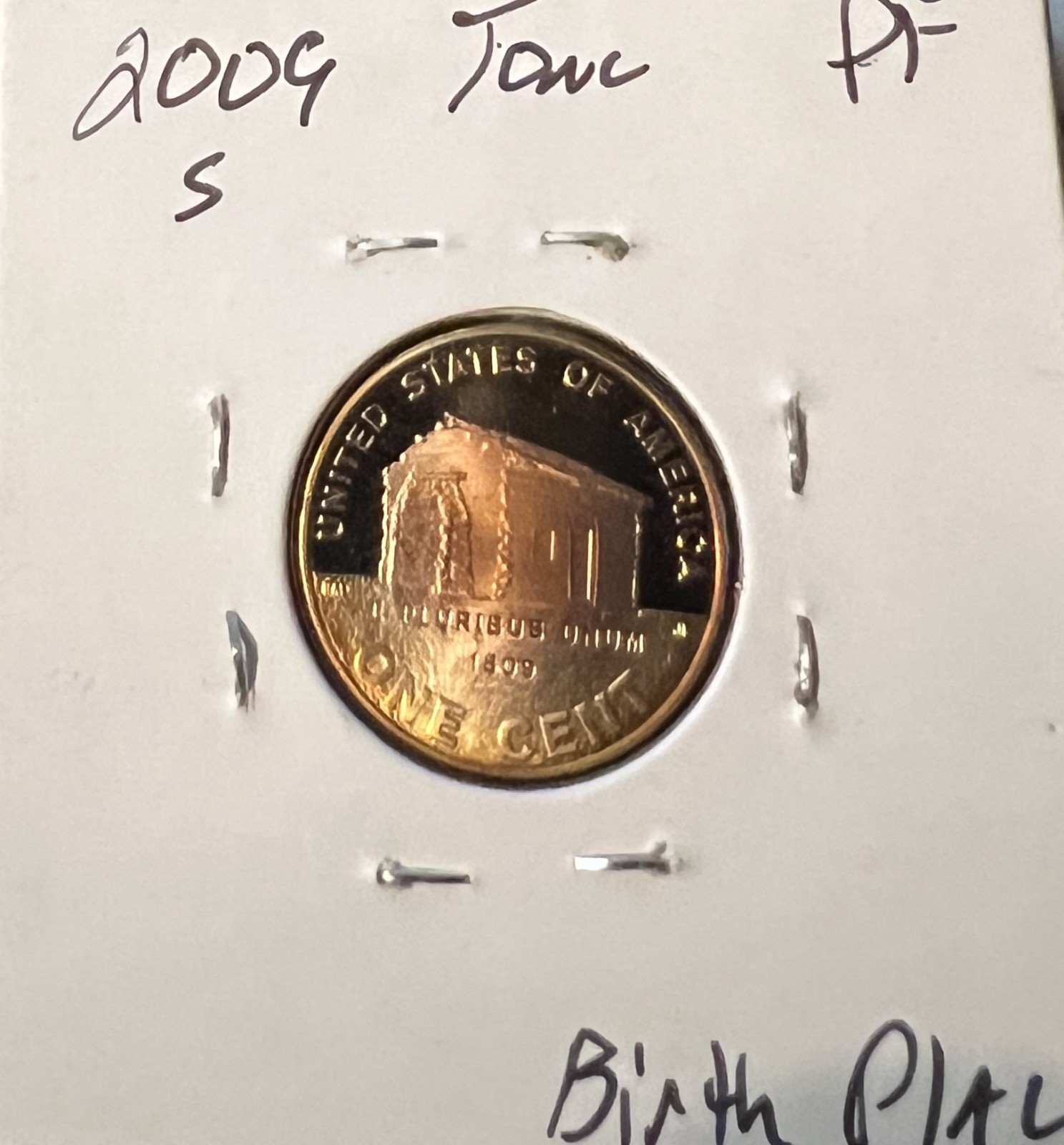 2009-S LINCOLN CHILDHOOD CENT FROM PROOF SET ACTUAL COIN  #10430