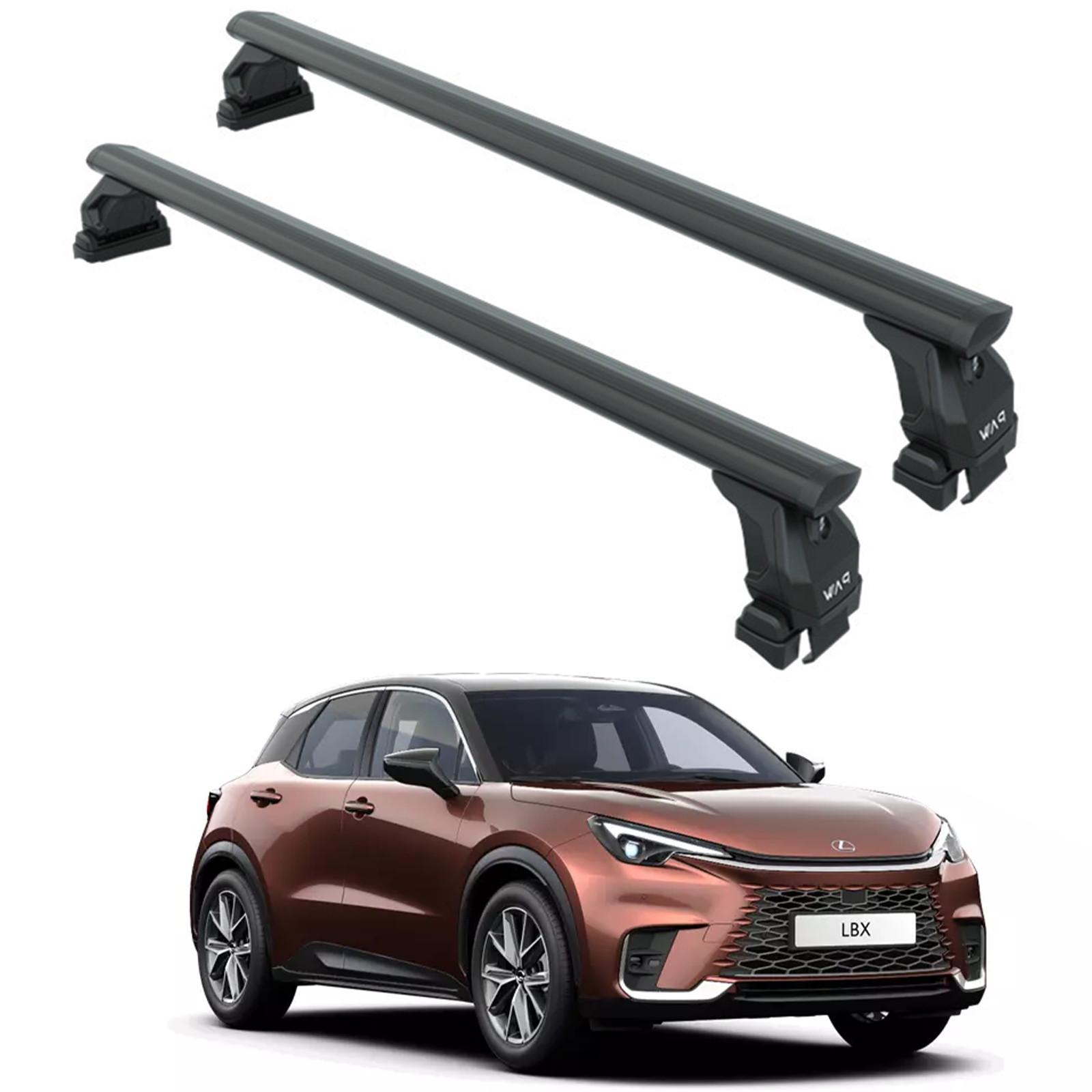 For Lexus LBX 2023-2025 Roof Rack System – Aluminum Cross Bar (Black, Normal Roo