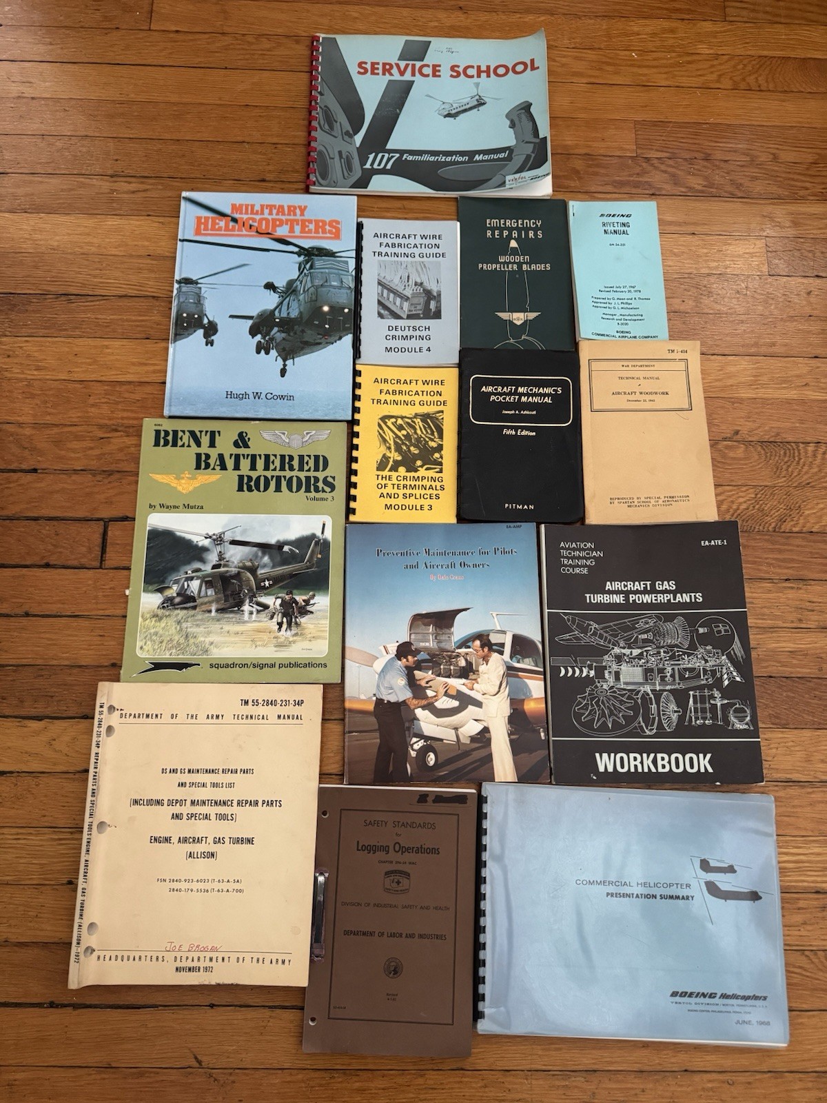 Aviation Aircraft Helicopter Manuals Engines Training Safety Lot Of 14 Variety