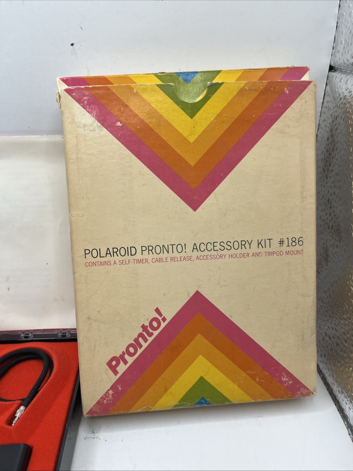 Polaroid Pronto! Accessory Kit #186 new in box self timer, cable release, holder