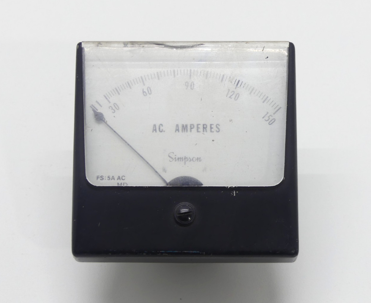 Simpson A.C. Amperes FS:5A MD Panel Meter, 0-150 AC