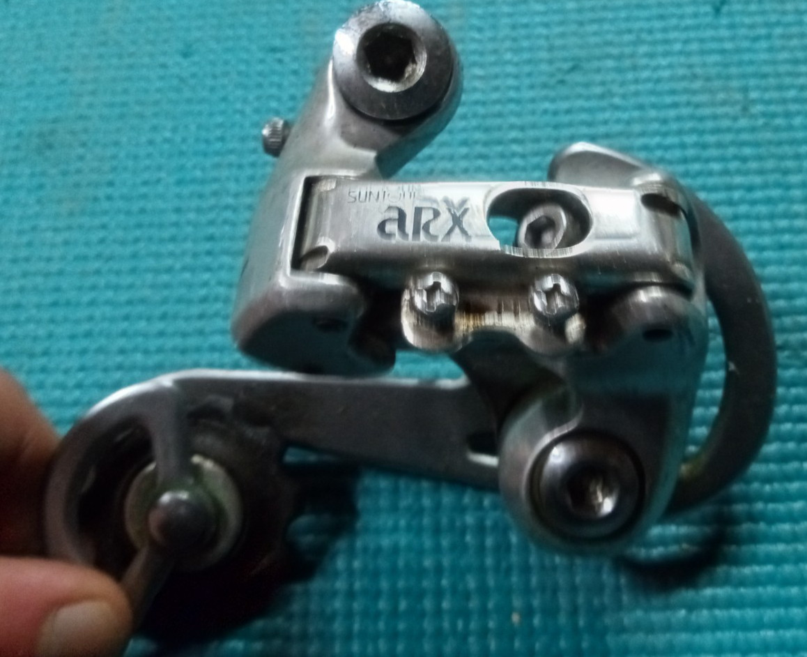SUNTOUR ARX RD-4500 REAR DERAILLEUR SILVER LONG CAGE FRICTION GT