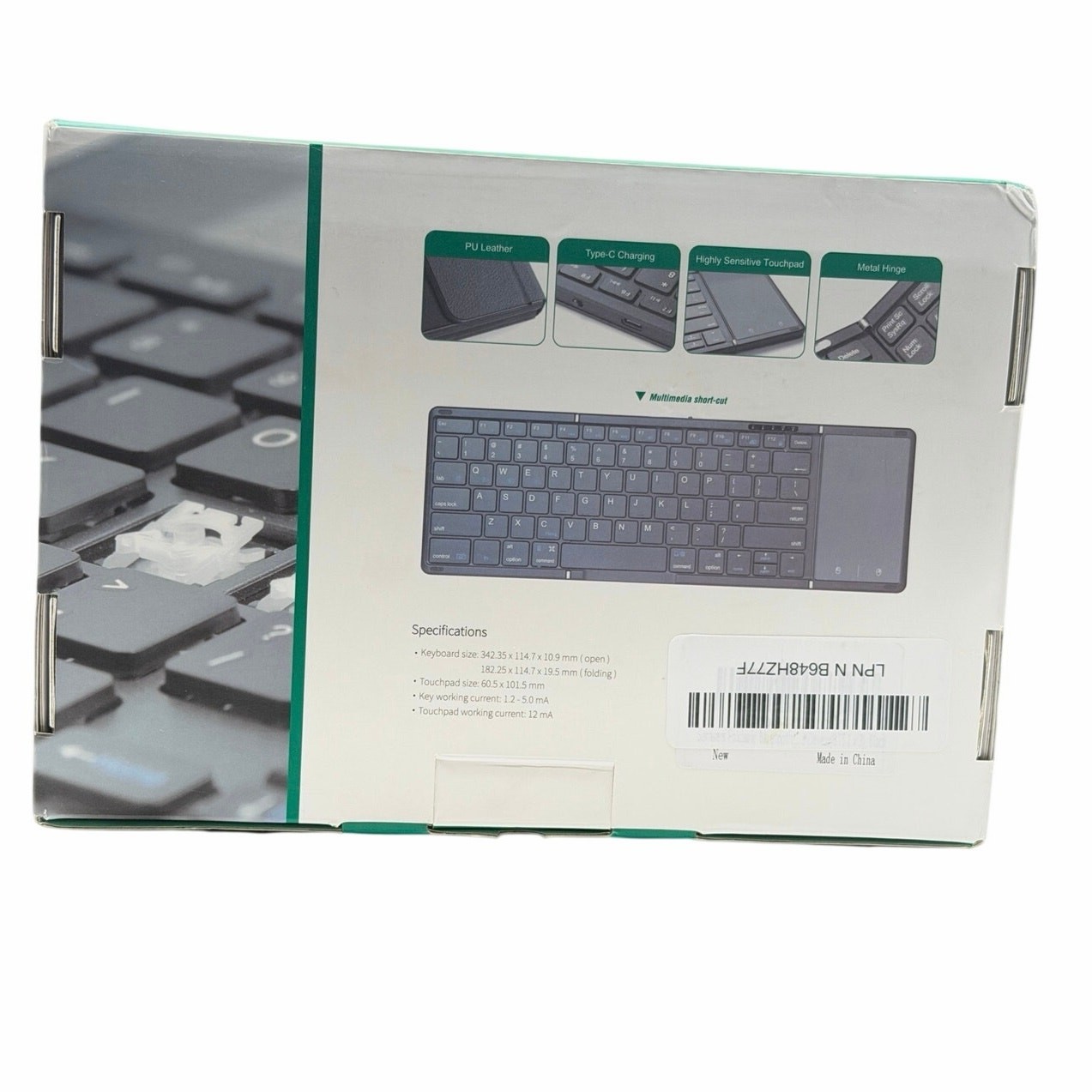 Samsers Foldable Bluetooth Keyboard Full Size w/ Touchpad