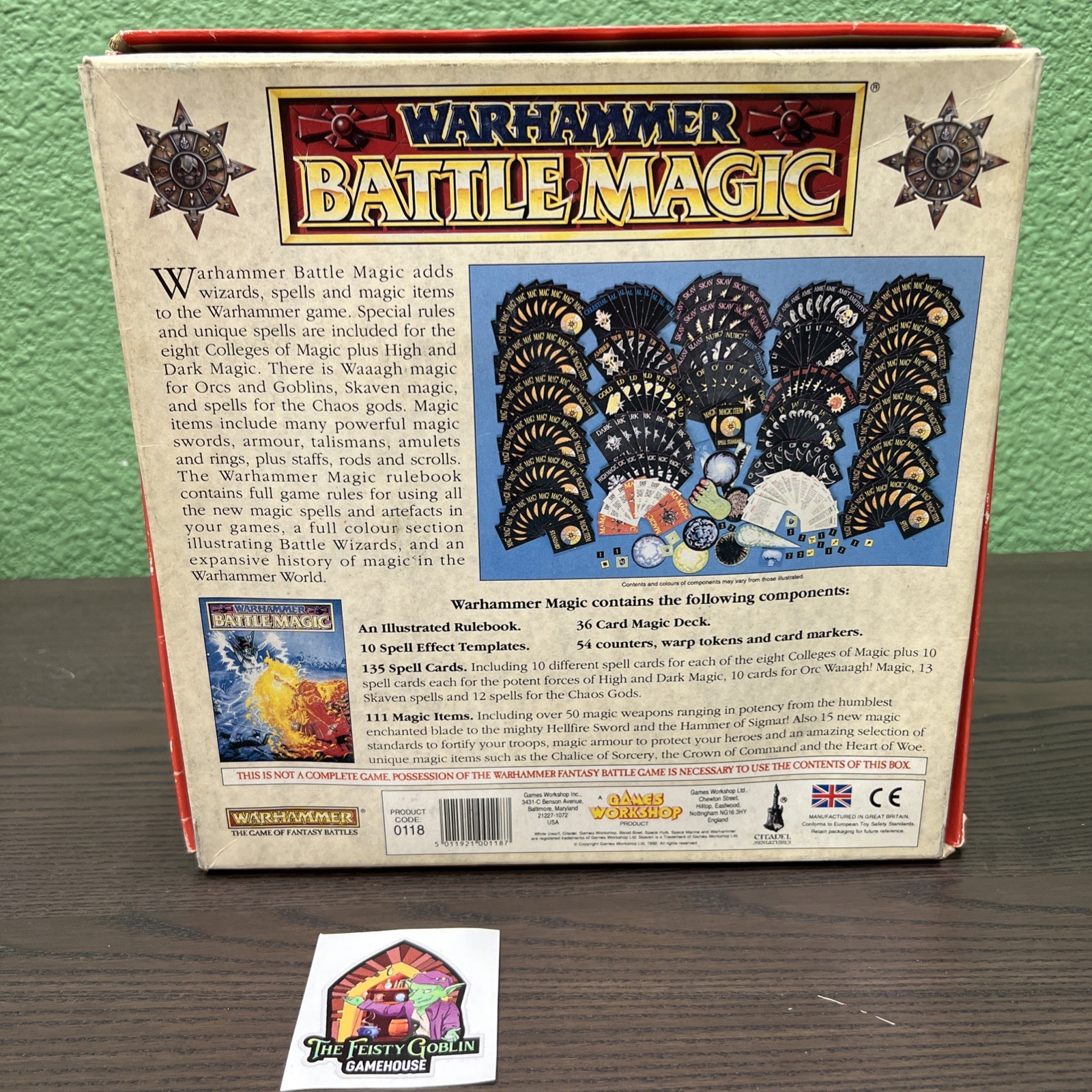 Battle Magic Warhammer Games Workshop Supplement 1992 Rulebook Spell Cards Magic