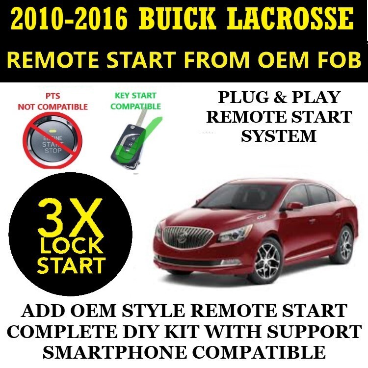 Remote Start Kit for Buick Lacrosse 2010-2016 Plug and Play 3X Lock