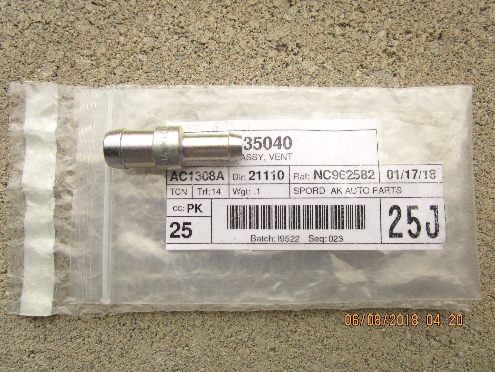 85 - 95 TOYOTA 4RUNNER 2.4L 3.0L VENTILATION VALVE PCV SUB ASSEMBLY NEW