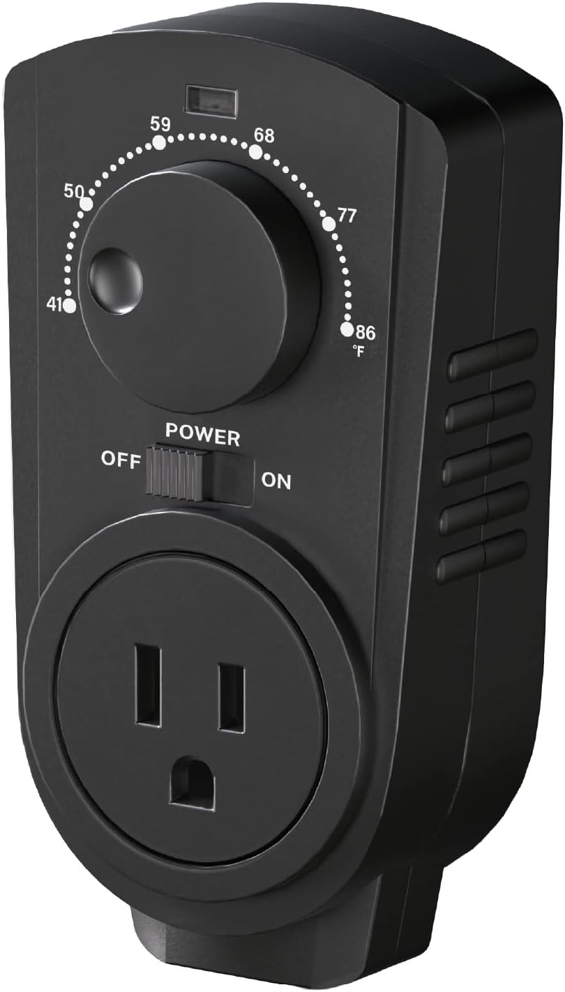 EconoHome Adjustable Thermostat-Universal Plugin Heating & Cooling