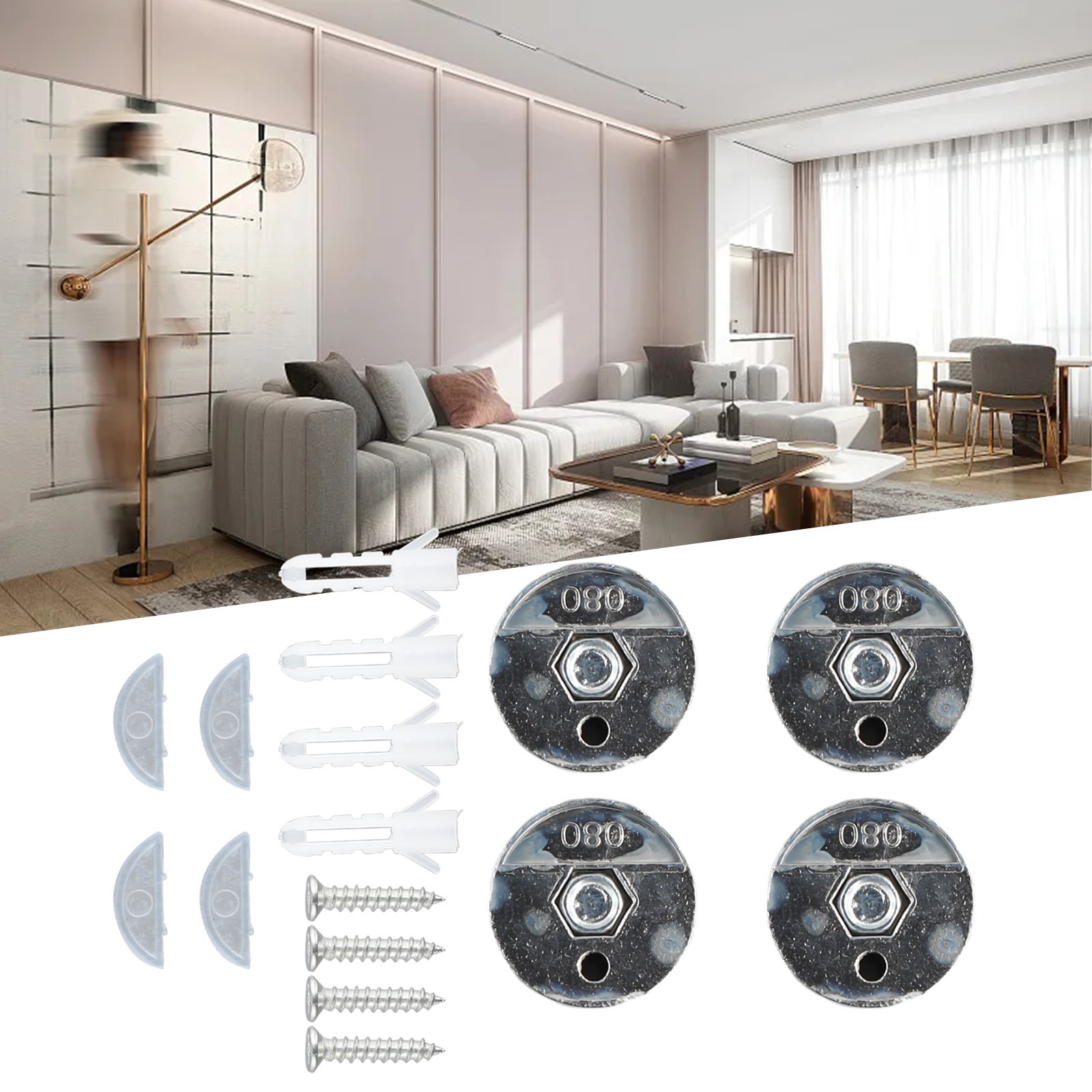4pcs/Set/Mirror Clips Mirror Hanging Hardware Mirror Holder Clips Mirror Hang