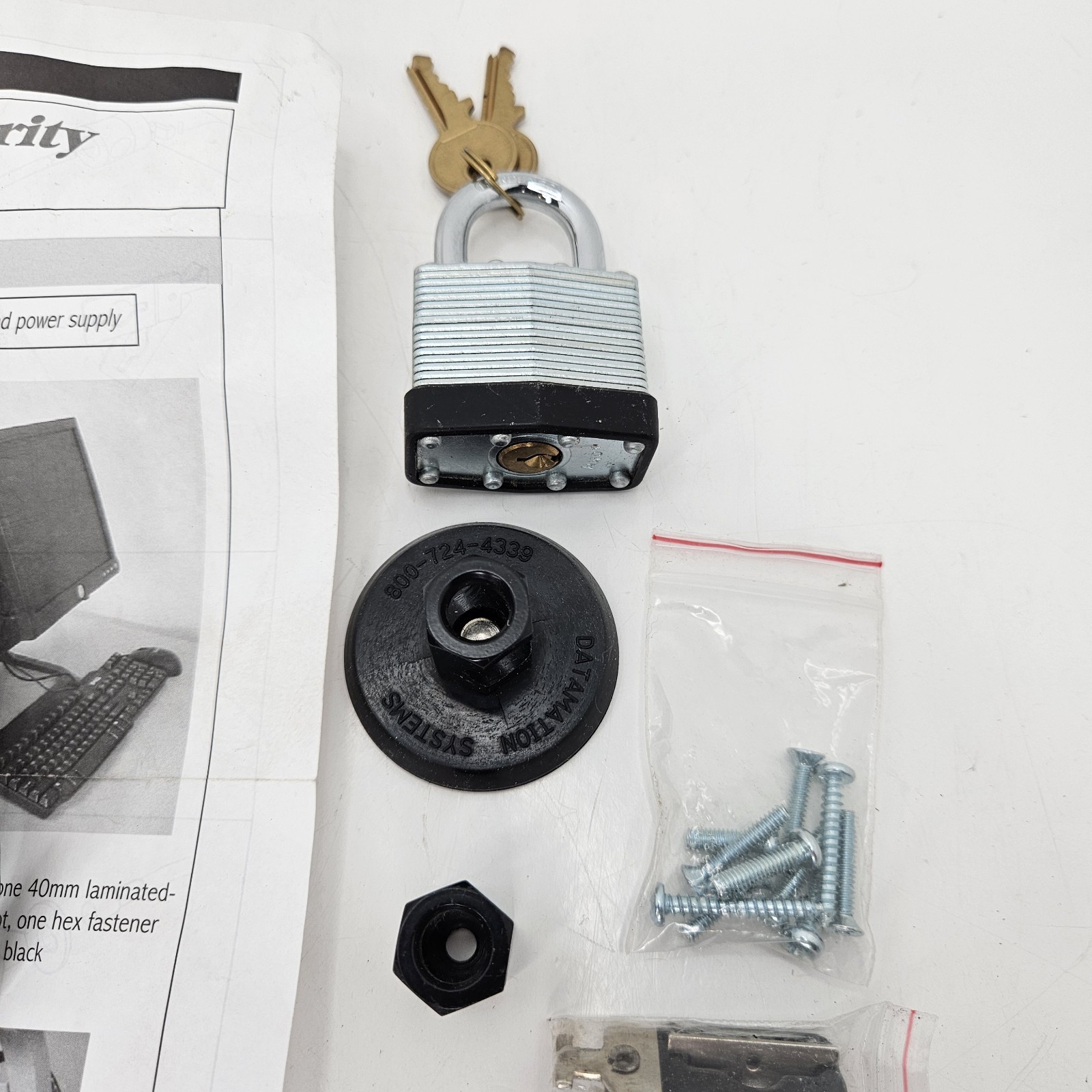 Datamation Computer Security Cable Kit Lock 2 Keys DS-6-SCK-SX280 DELL SX-280