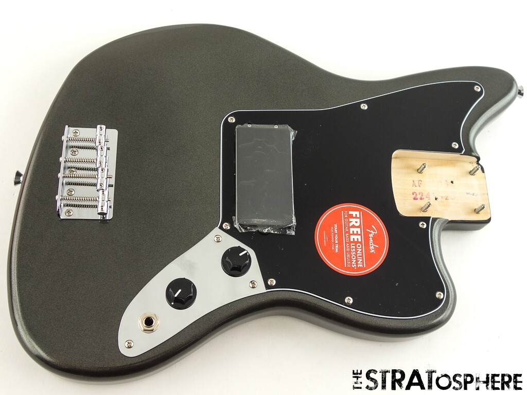 LOADED Fender Squier Affinity Jaguar BASS H BODY Charcoal Frost Metallic