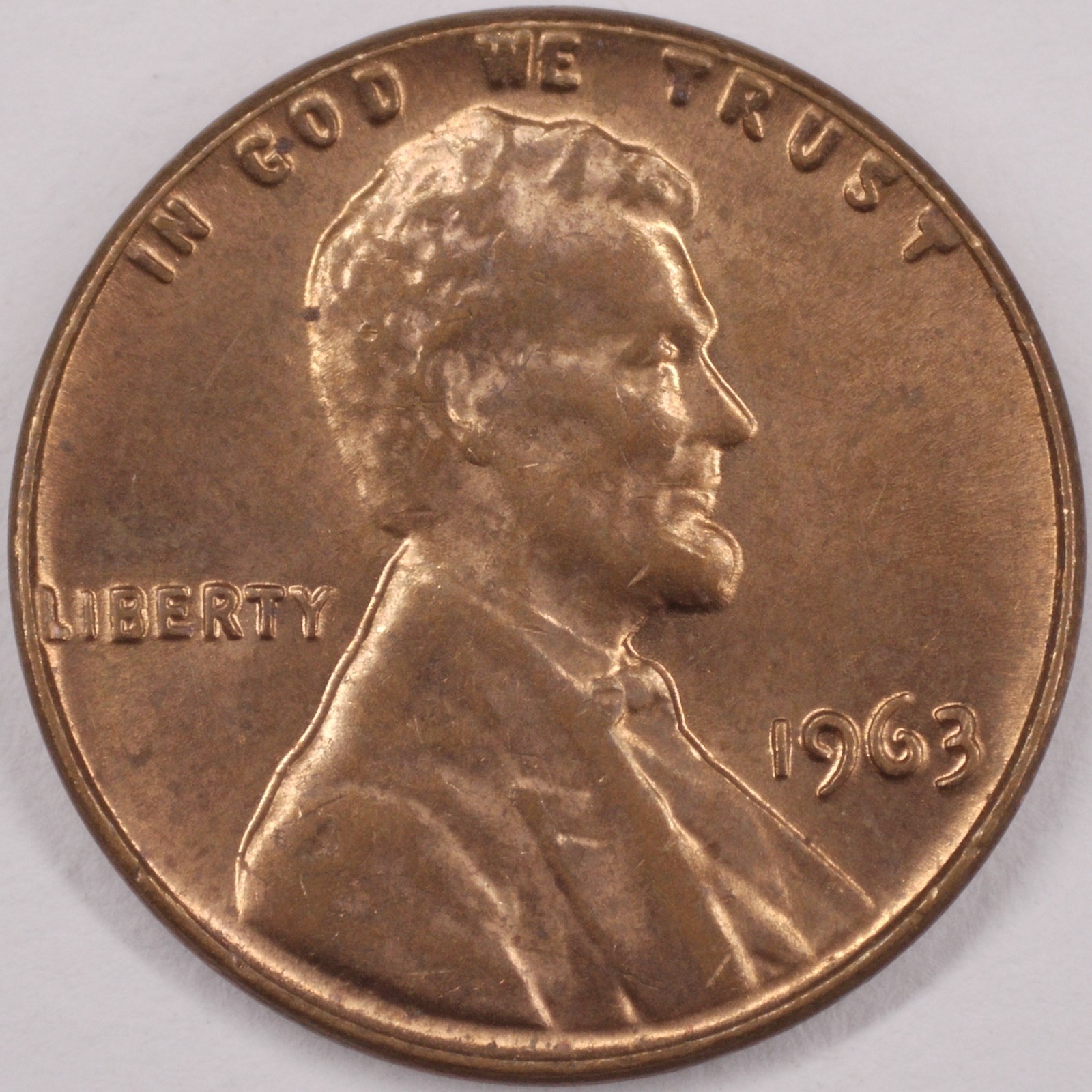 United States 1963 1 Cent Lincoln Memorial KM#201 Bronze