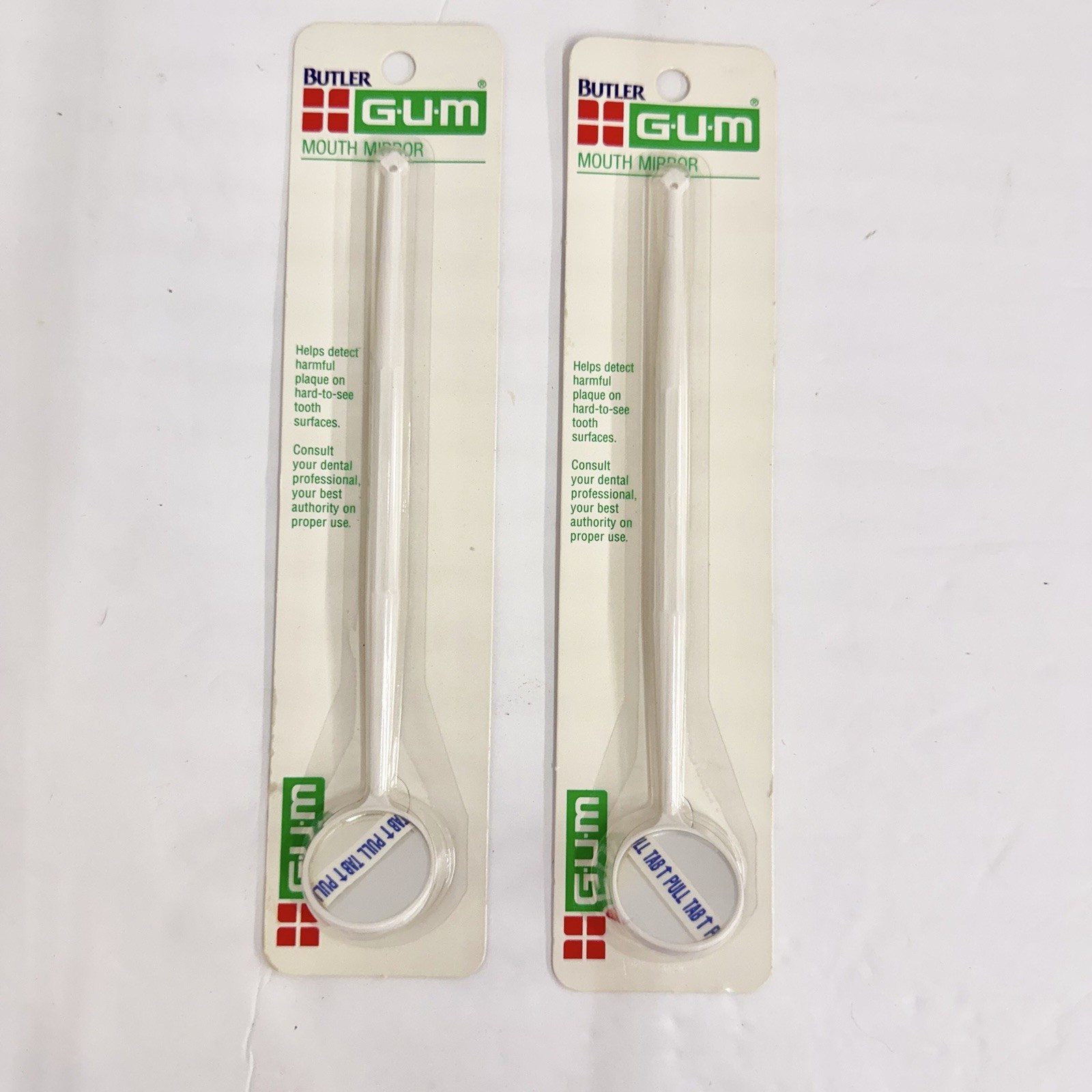 Vintage Butler GUM Mouth Mirrors Dental Inspection Mirrors NOS USA Set of 2