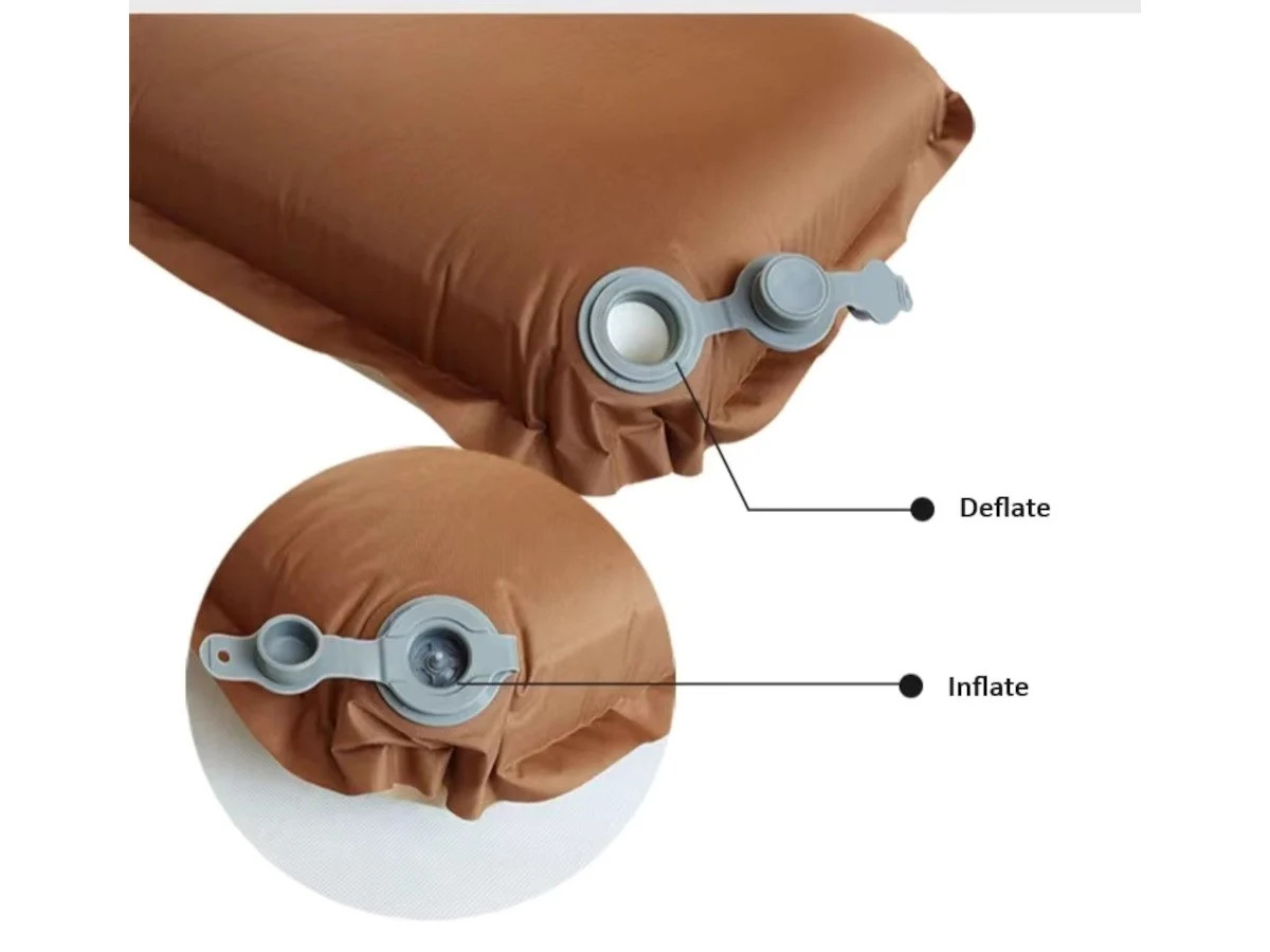 MPM Lightweight Self Inflatable Camping Pillow Ergonomic Compact Travel Camp