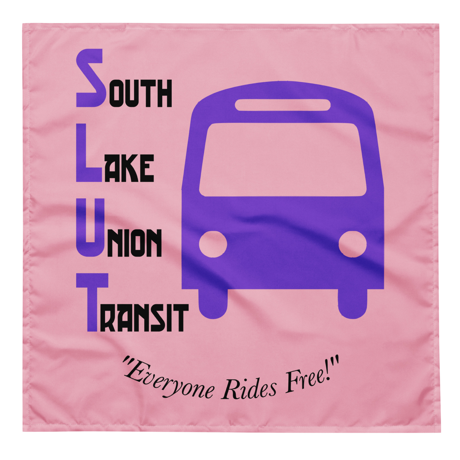 "SLUT" Bandana South Lake Union Transit Bus Line Funny Sex Joke