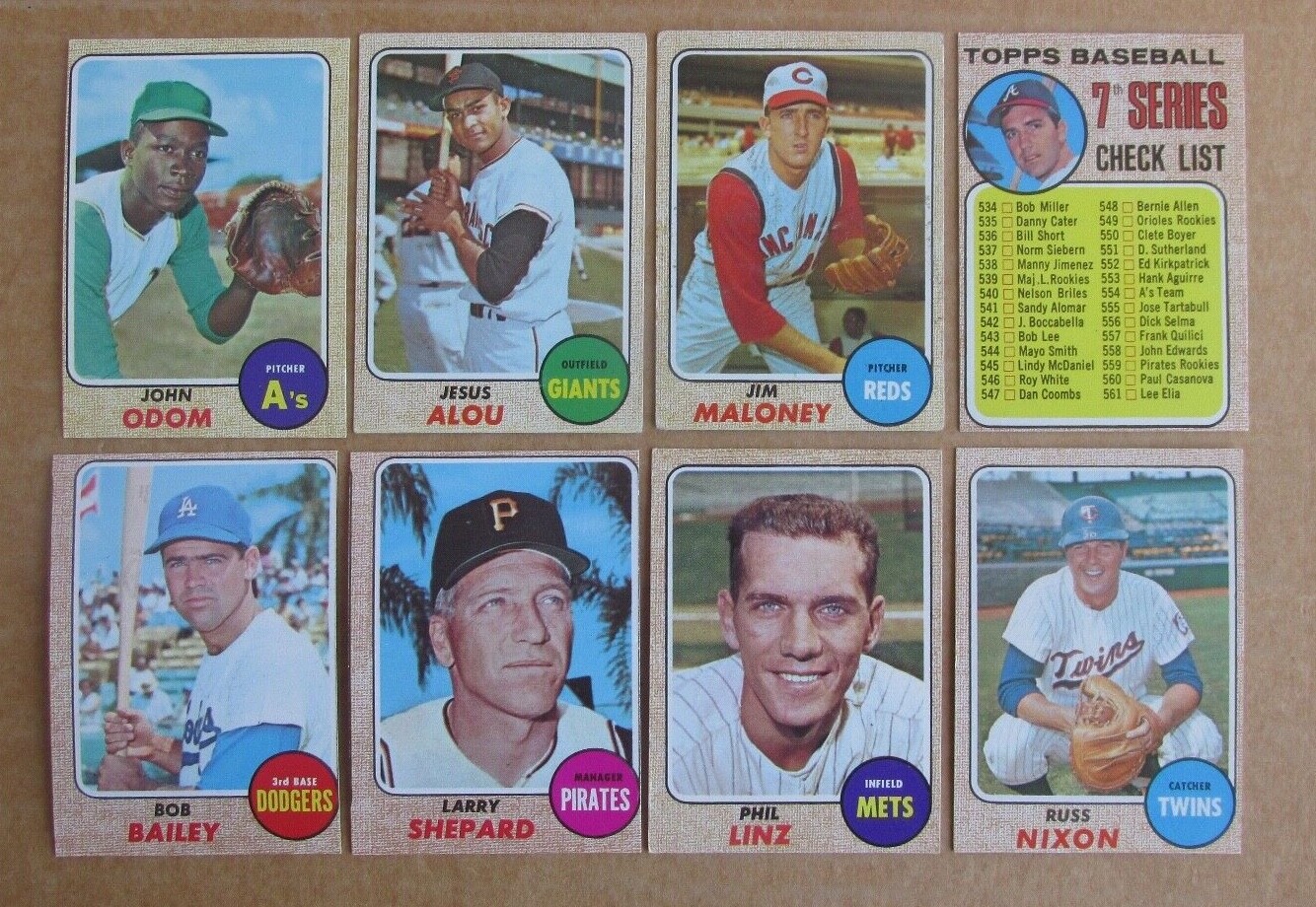 1968 TOPPS BASEBALL CARD SINGLES #286-598 COMPLETE YOUR SET U-PICK UPDATED 4/21