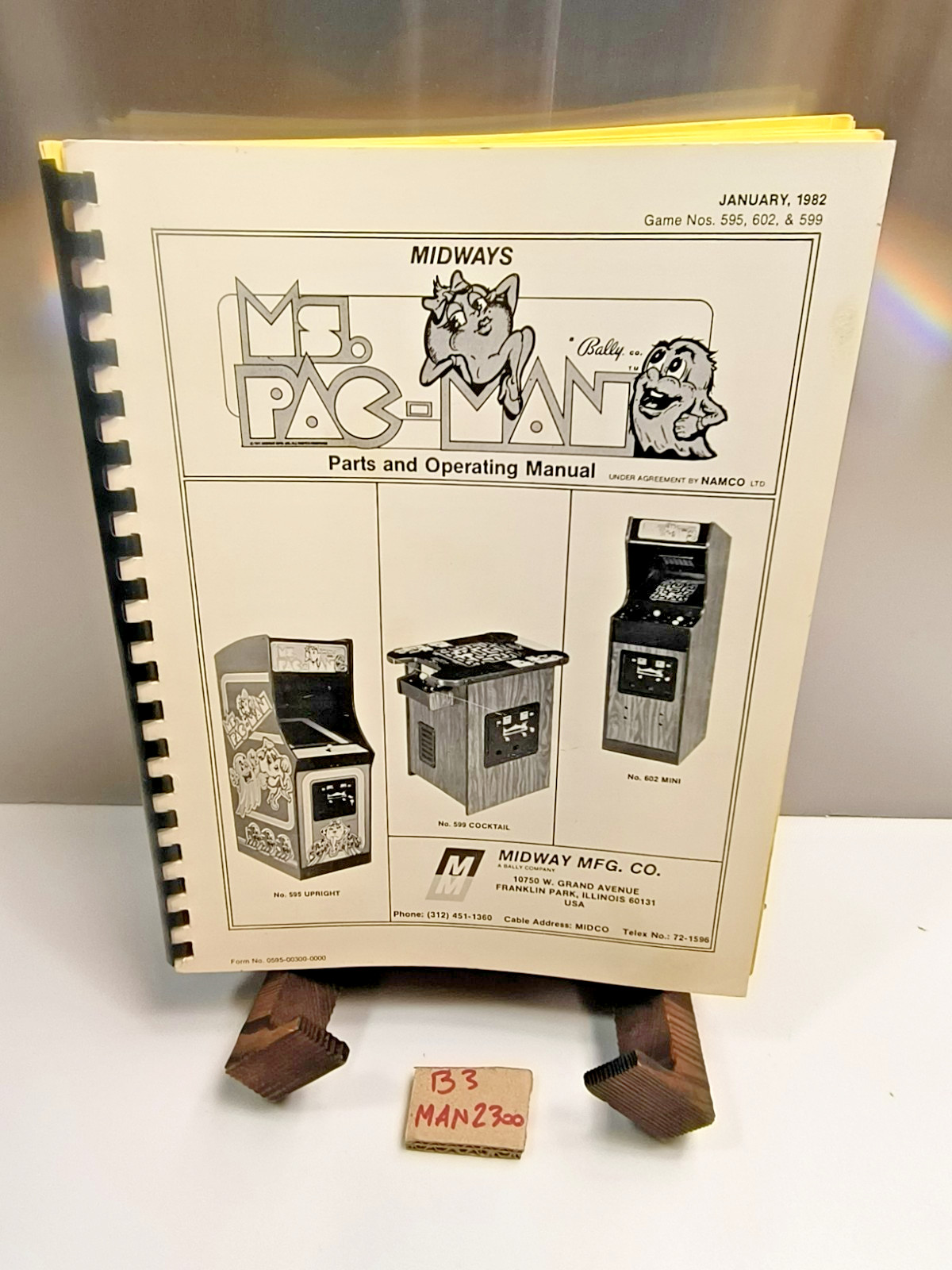 Midway Ms. Pac-Man Pacman Arcade Game Machine Operating Manual Schematics ORIG