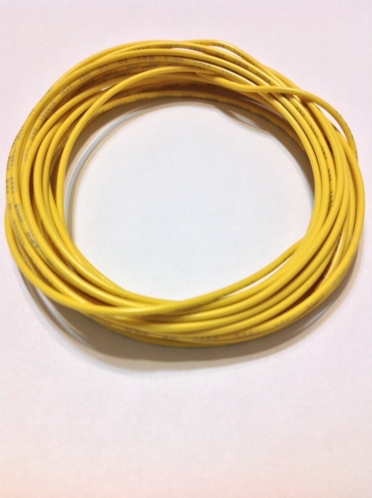 15 Feet Yellow 22 awg PVC Coated Guitar Wire 22 Gauge