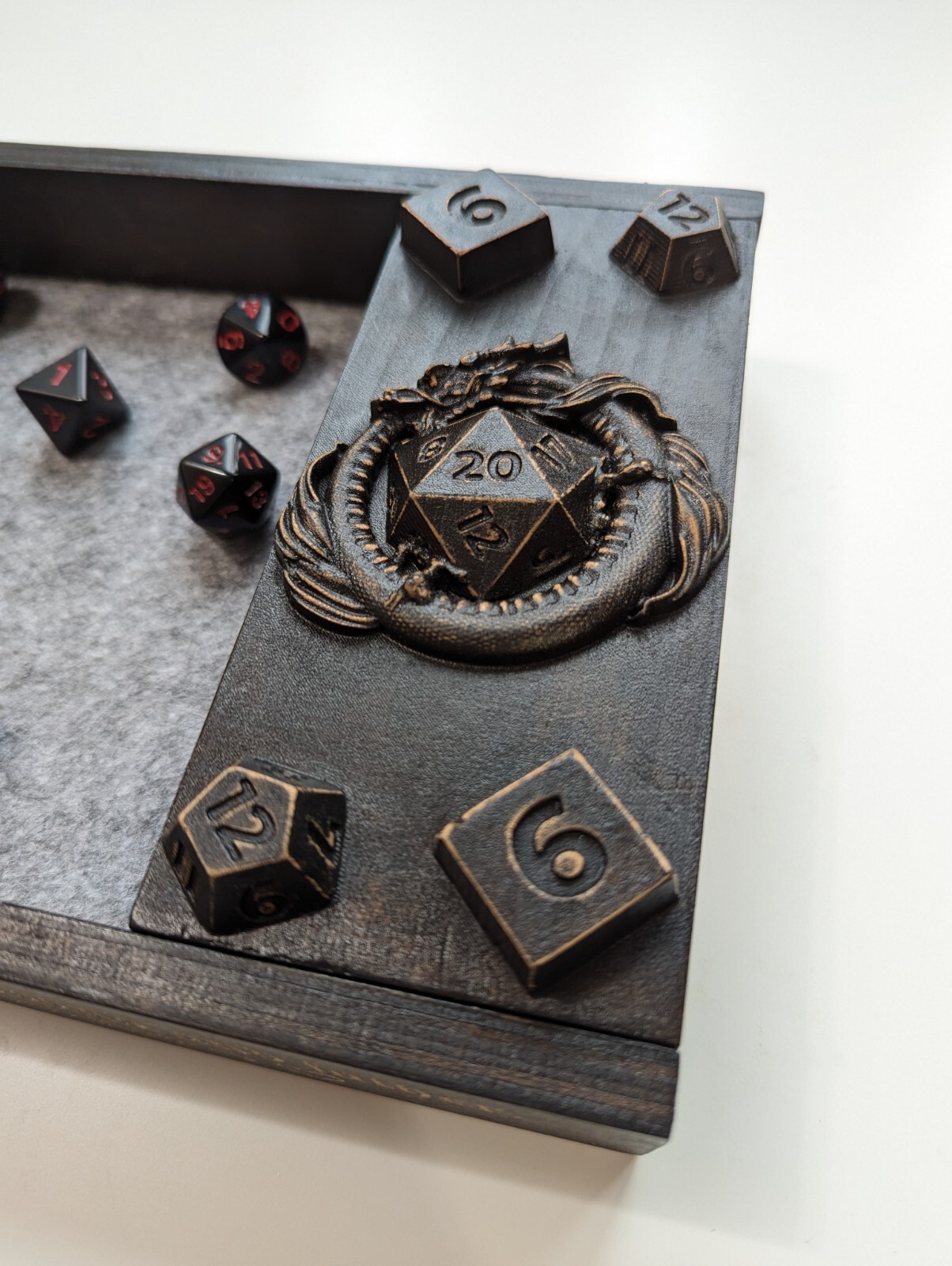 Dice tray Dice holder | Many felt colors | Dice box | Perfect Gift for D&D Fans