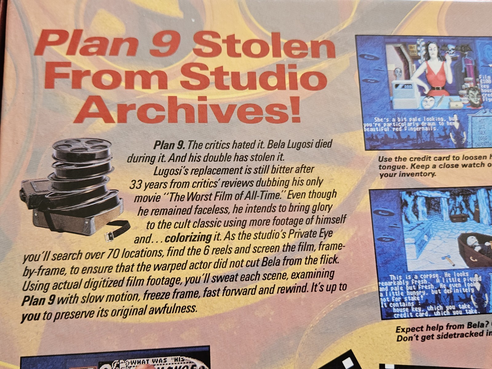 Plan 9 From Outer Space Floppy Discs PC Video Game Konami 1992 Vintage RARE!💻💿