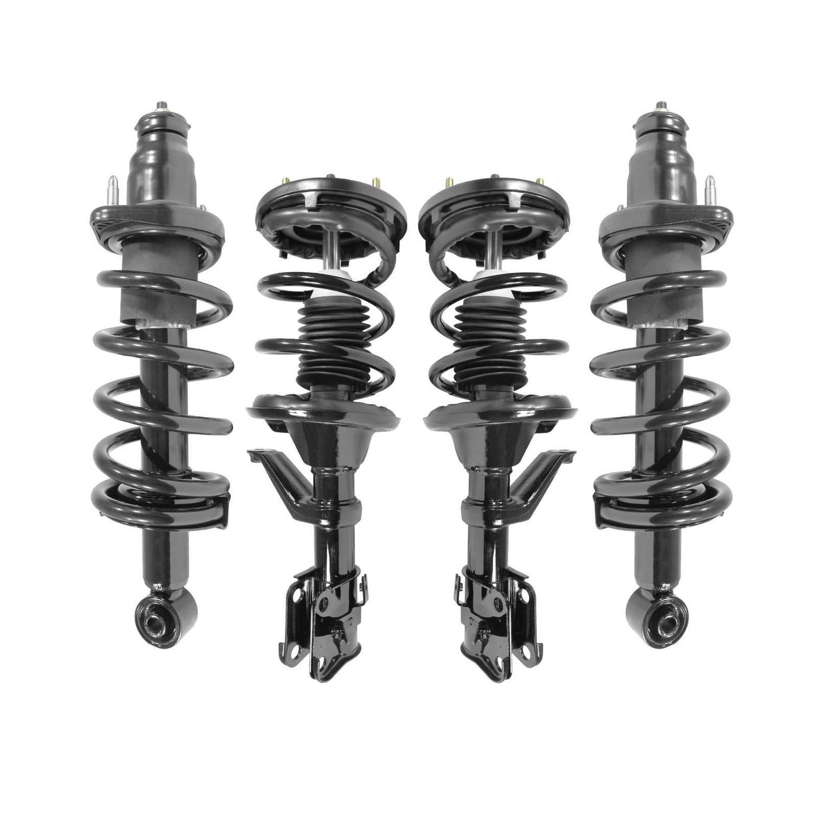COMPLETESTRUTS - Front & Rear Complete Strut Assemblies with Coil Springs Rep...