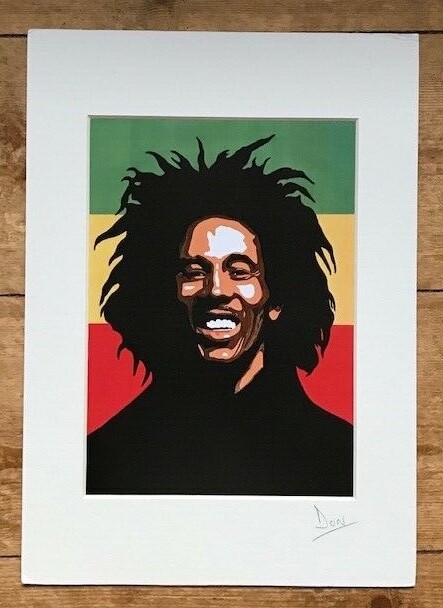 MARLEY Original Artwork Print set in a A4 Border