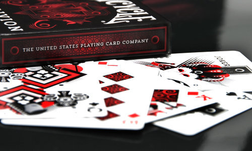 OBLIVION RED BICYCLE DECK OF PLAYING CARDS USPCC LINEN FINISH MAGIC TRICKS POKER