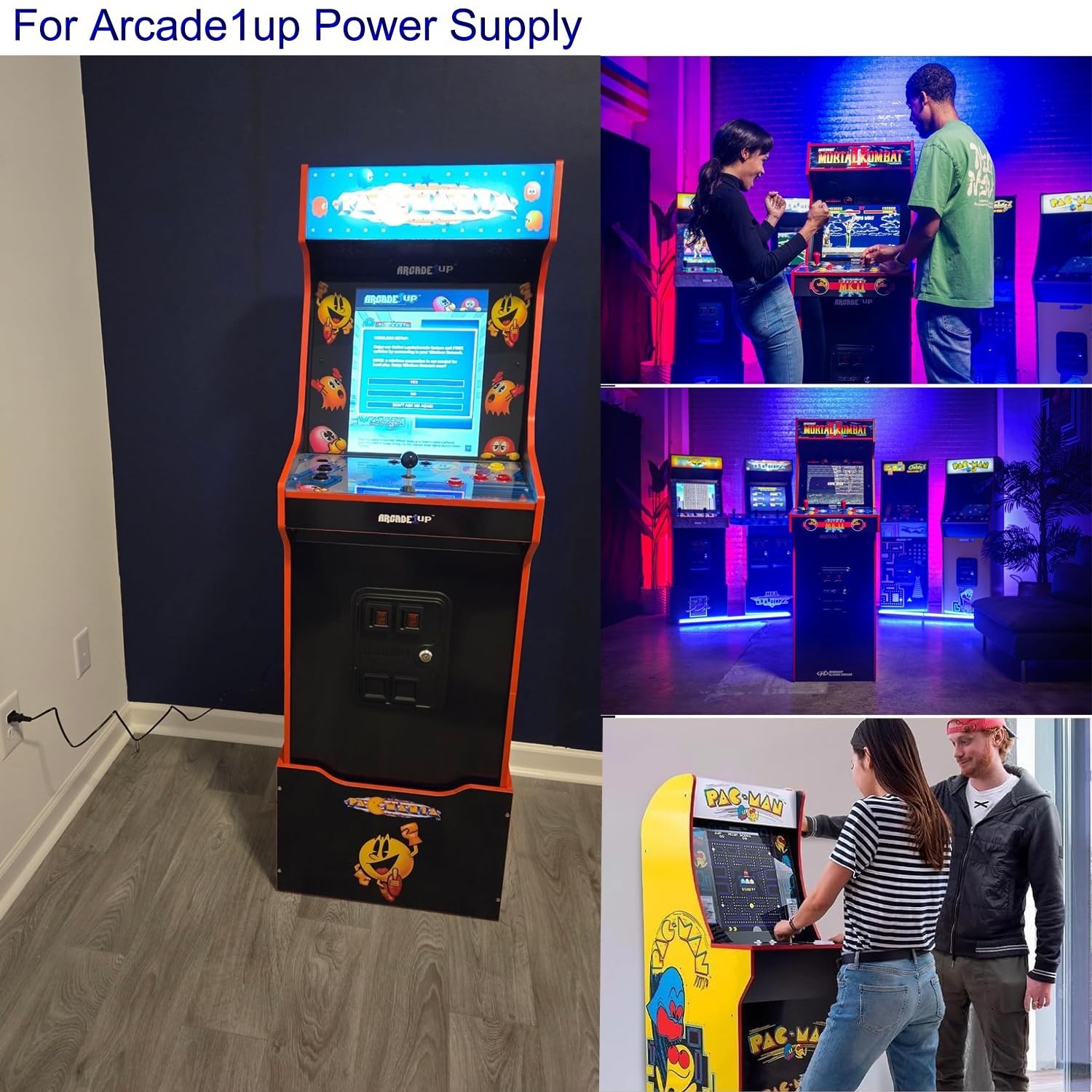 12V Power Cord Compatible with Arcade1up Game Machine Arcade 1up All Riser Co...
