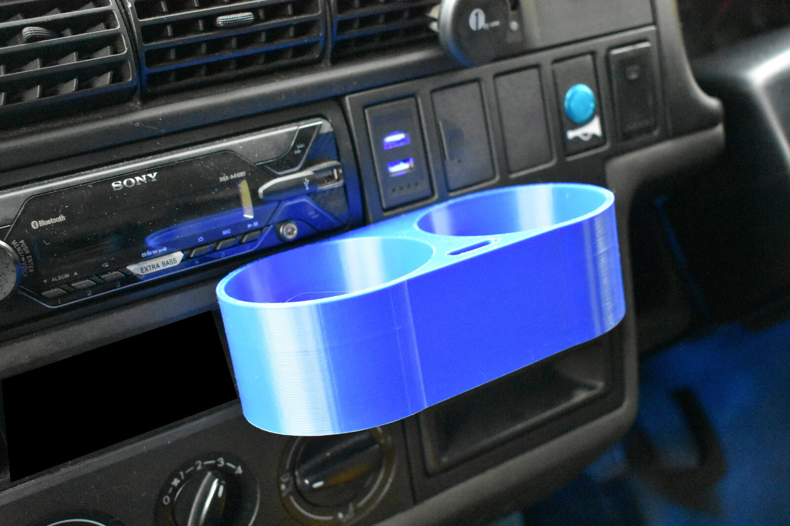 For VW Transporter T4 Double Dash Mounted Cupholder Insert Drinks Holder Custom