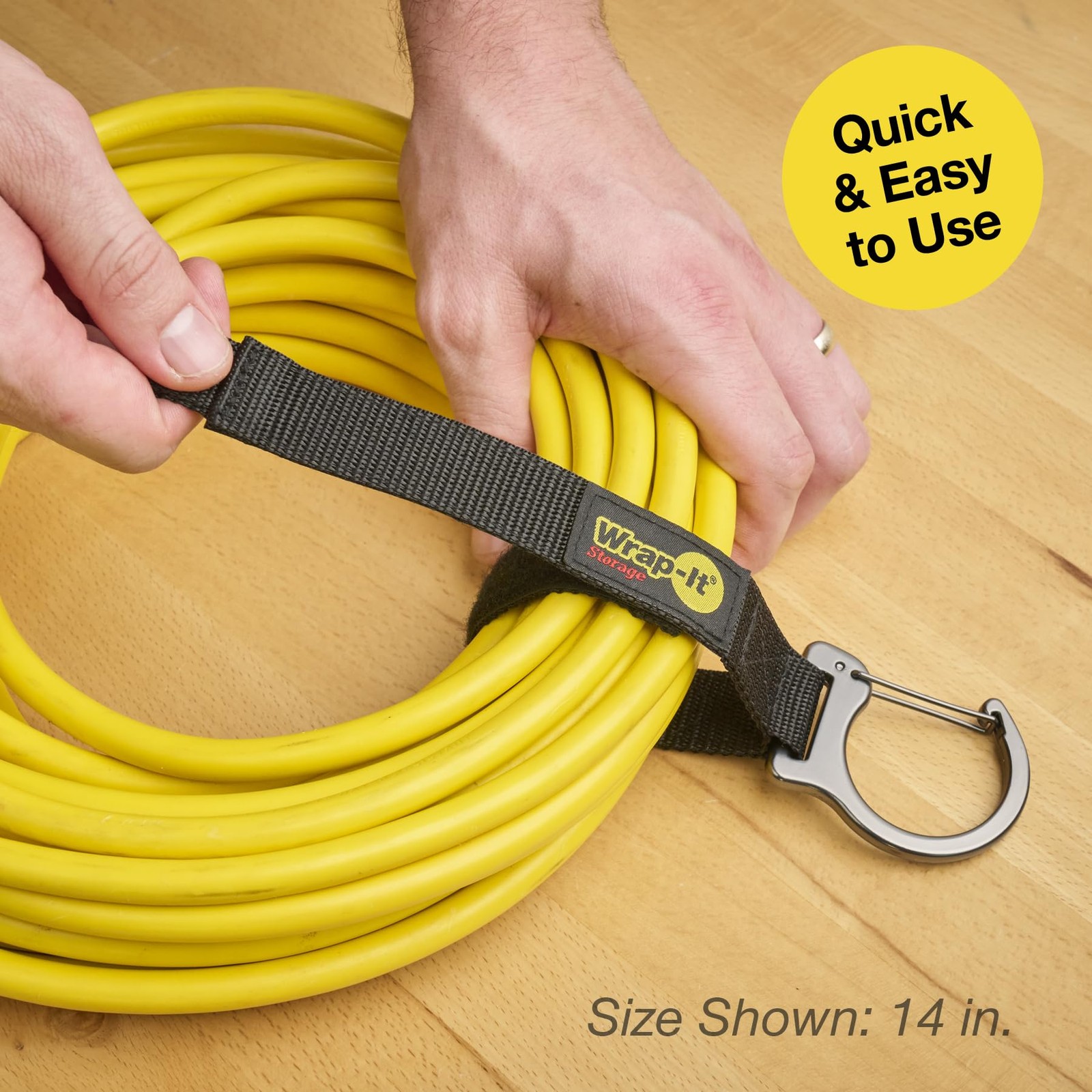 Wrap-It Storage Quick Clips - 10" (3-Pack) Black - Cord (3-Pack),