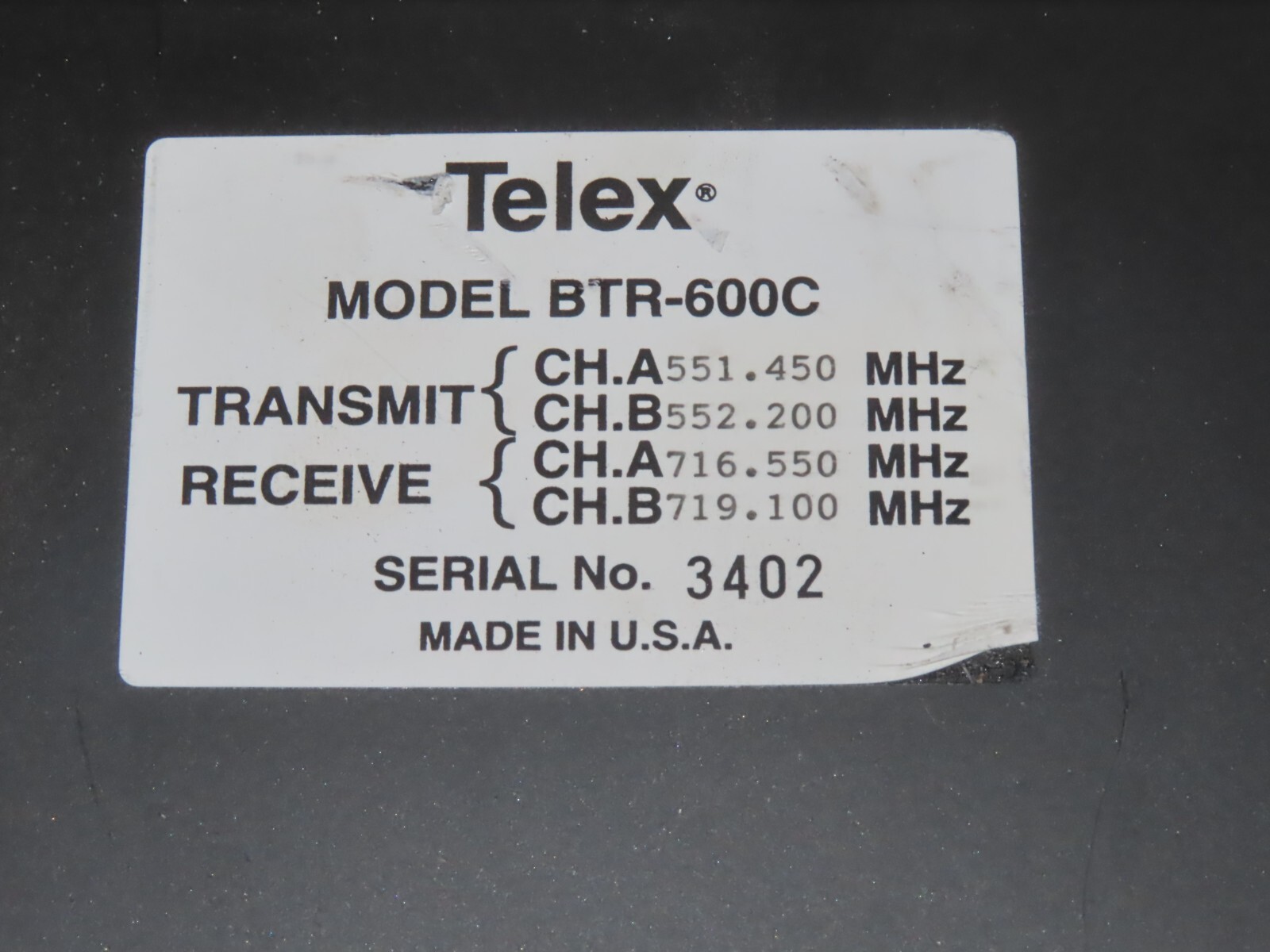 2x RadioCom BTR-600C UHF Intercom System