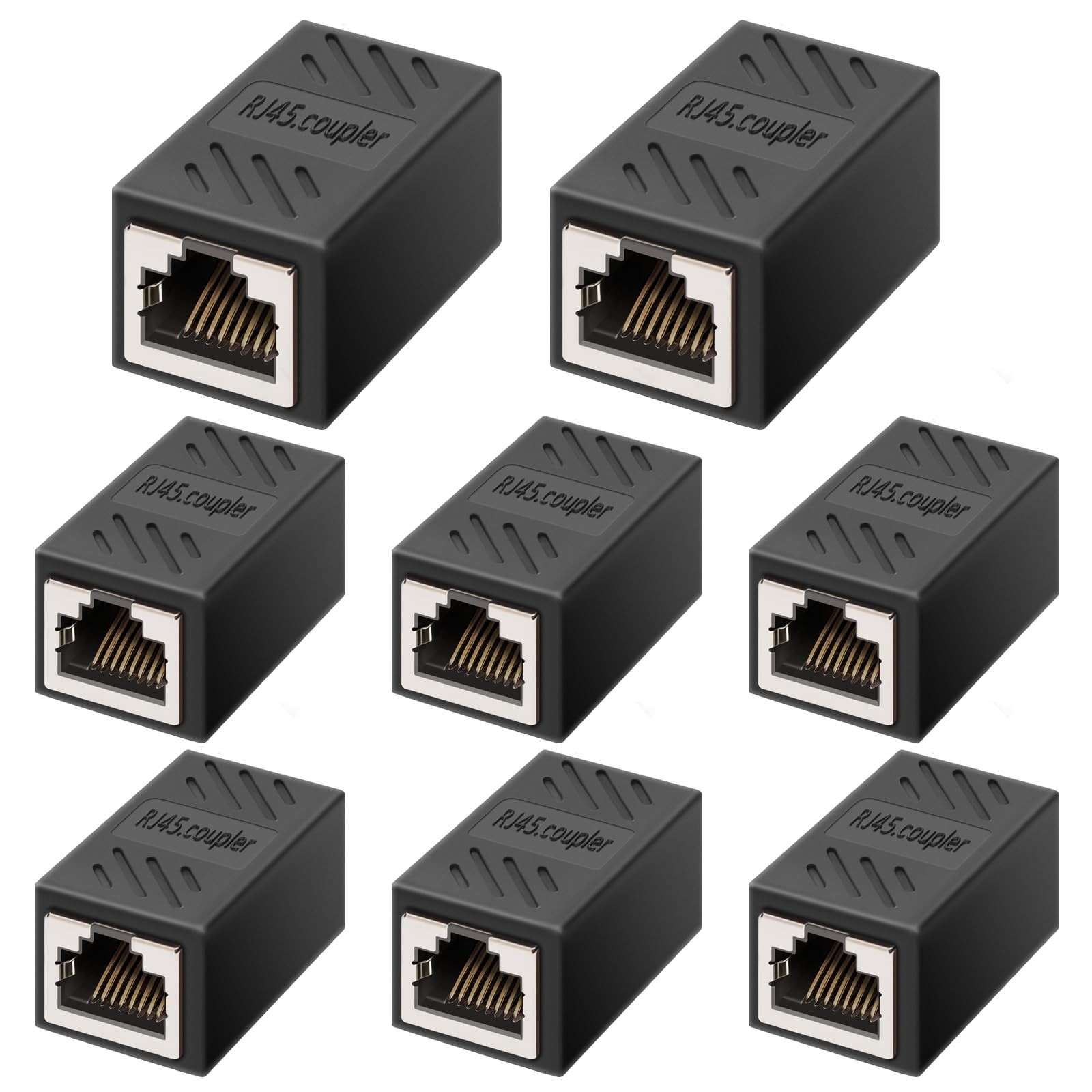 RJ45 Ethernet Coupler, RJ45 Coupler, in Line Coupler for Cat7/Cat6/Cat5e/Cat5...