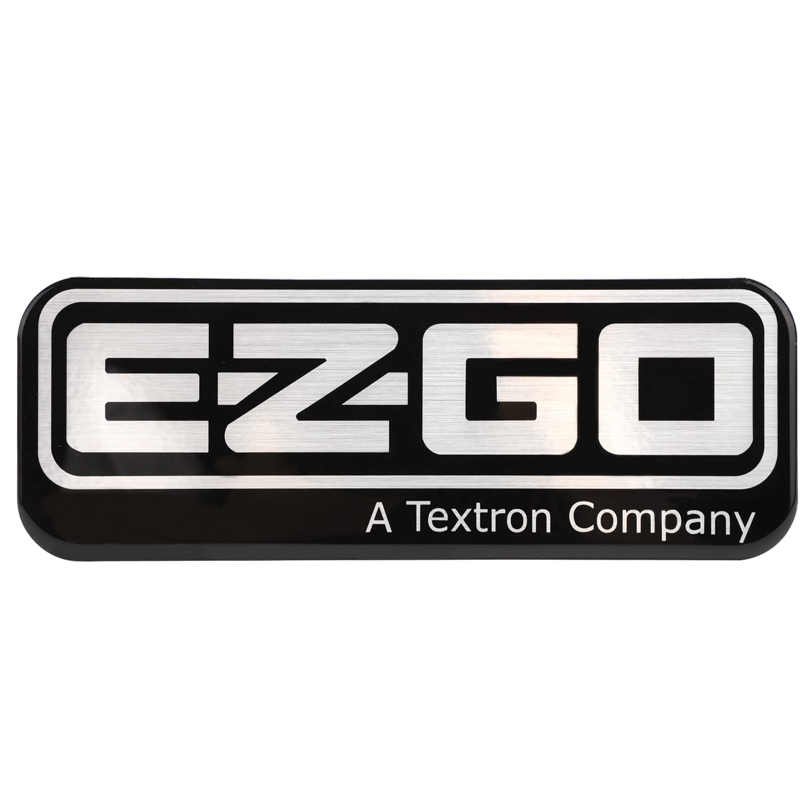 Roykaw EZGO RXV Golf Cart Front Name Plate/Emblem for 2008-up Black/Silver