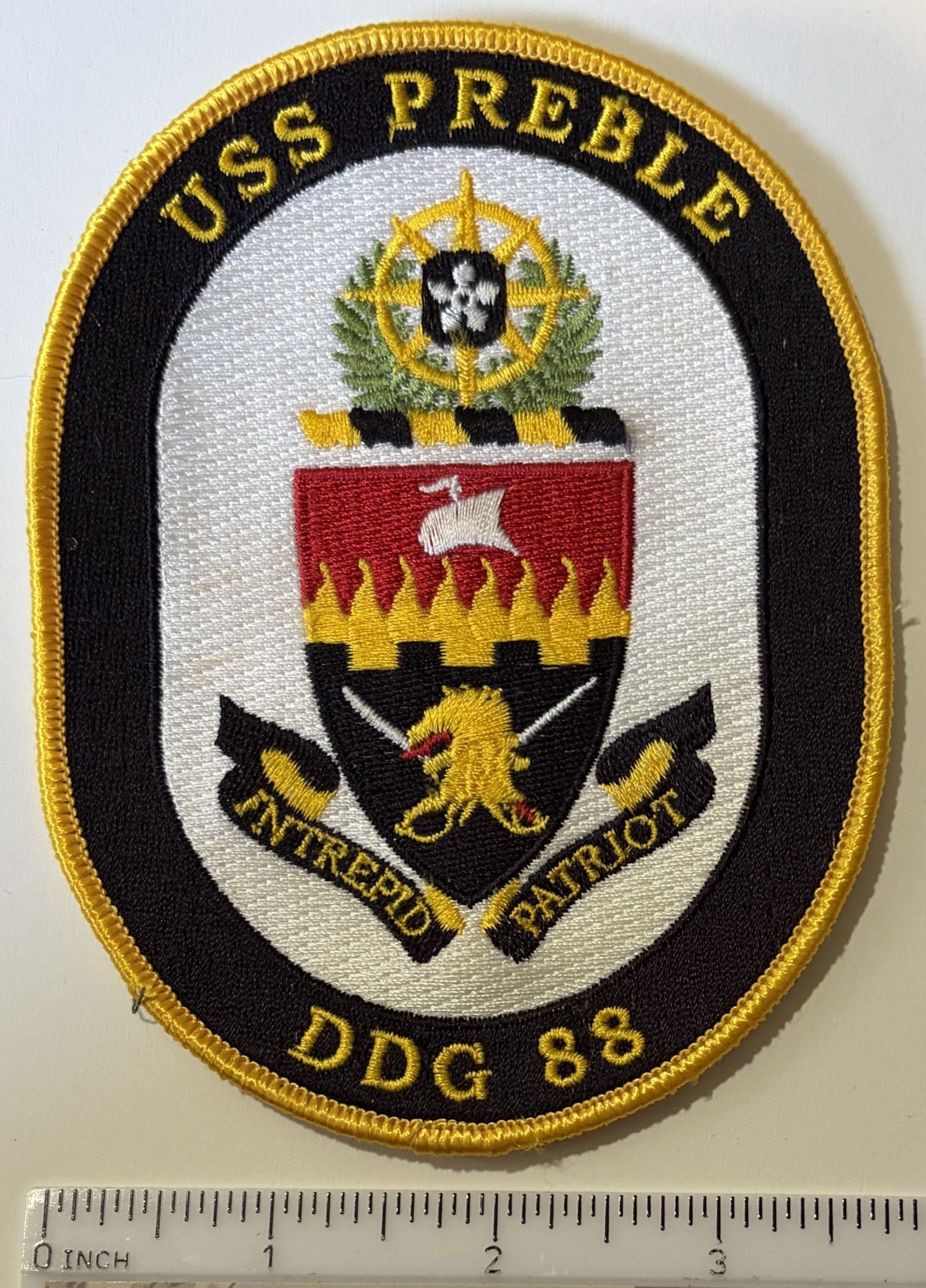 USS Preble DDG-88  Embroidered Patch US Navy Guided Missile Destroyer