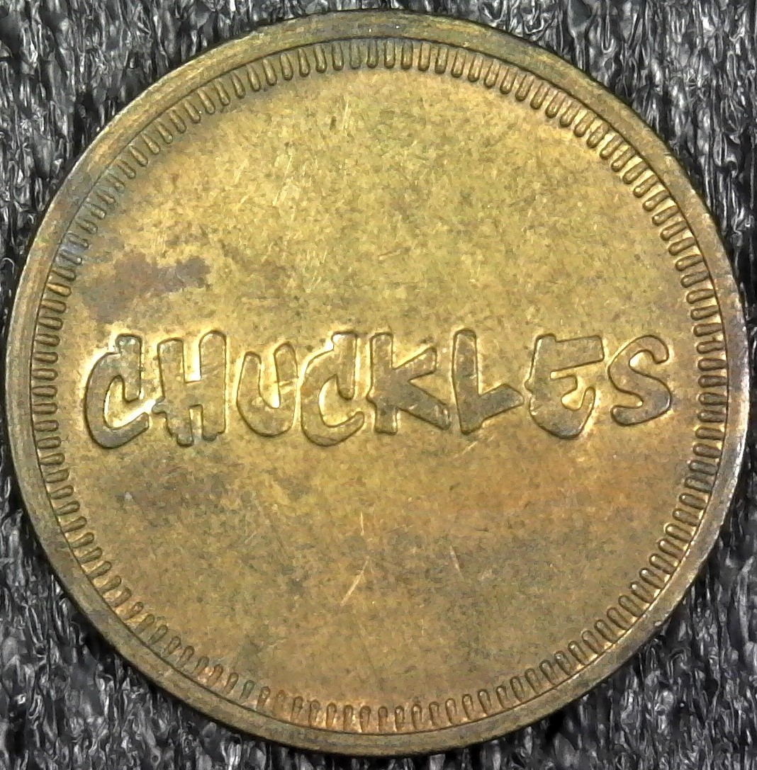 Chuckles - No Cash Value Video Arcade Game Token 22mm (c623)