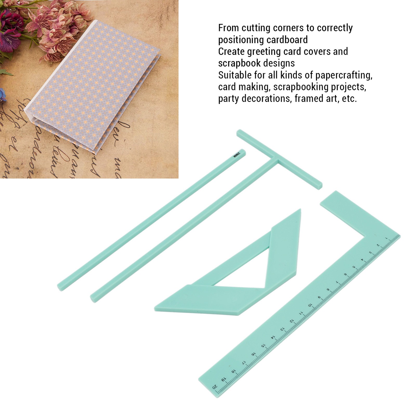 1-Comprehensive Book Binding Ruler Kit For Precise Scrapbook Crafting XEAP