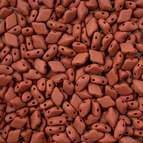 Matubo Czech Gemduo 2-Hole, Opaque Chocolate Matt, 50g