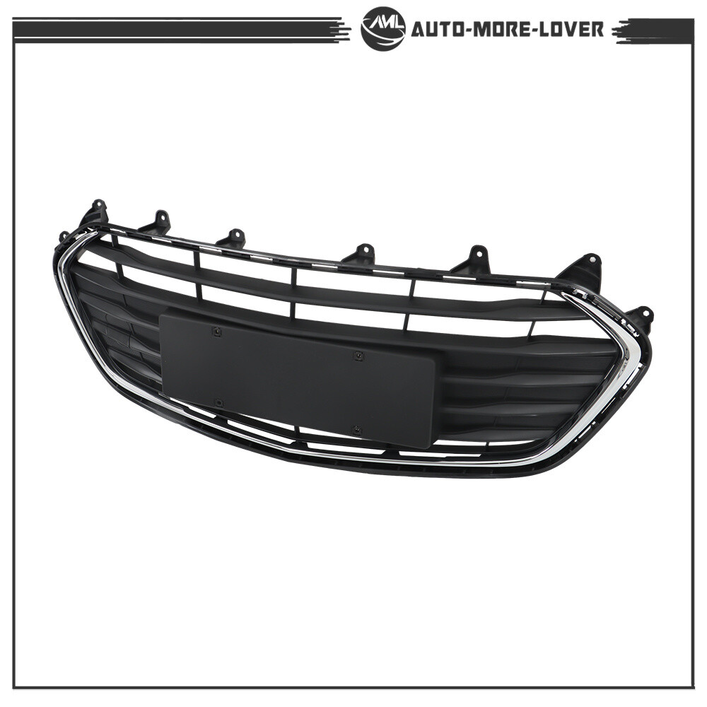 For Chevrolet Trax 2017-2021 Front Upper and Lower Grille Set Black Chrome 2PCS
