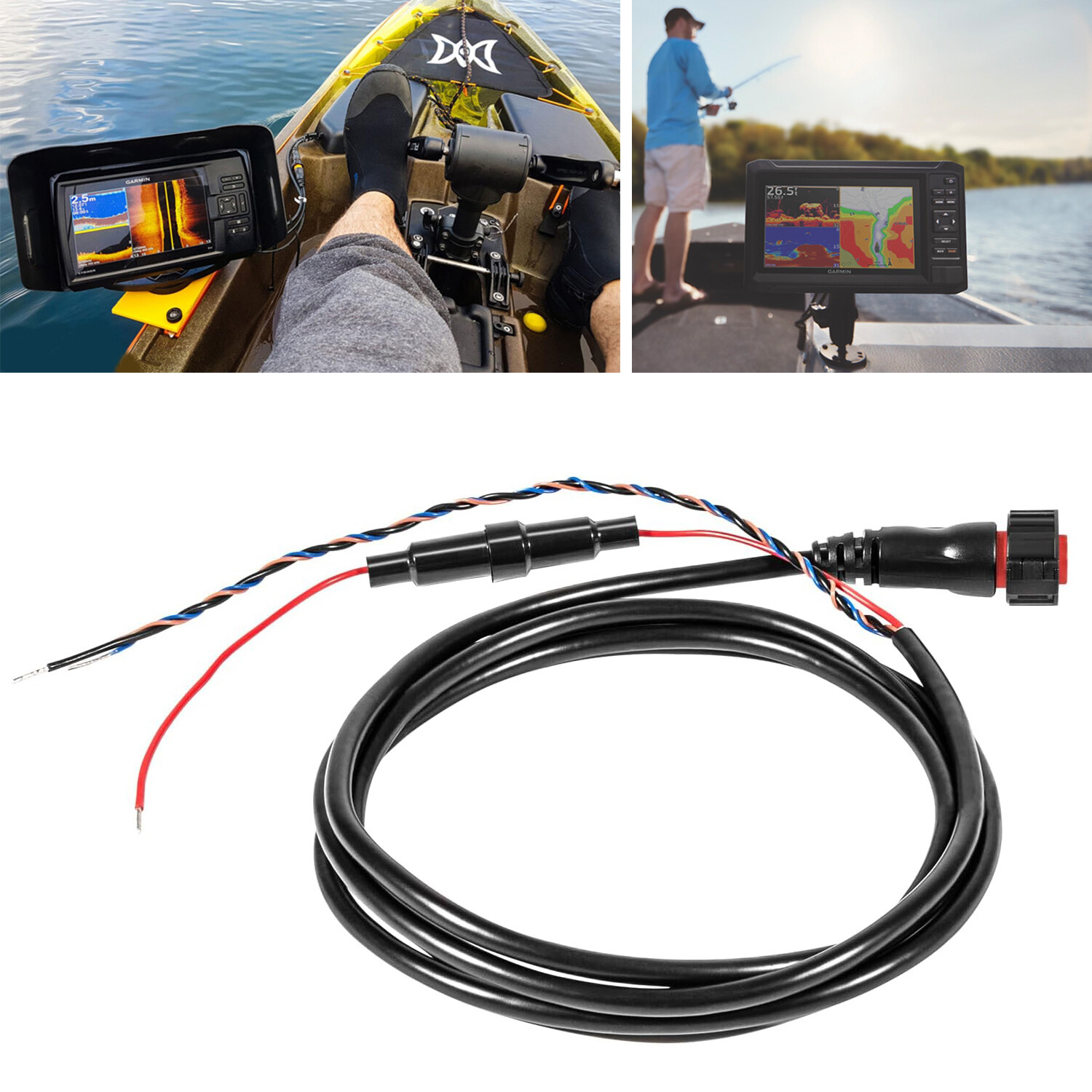 010-12445-00 Power/Data Cable Threaded 4-Pin for Garmin,echoMAP,GPSMAP,Panoptix