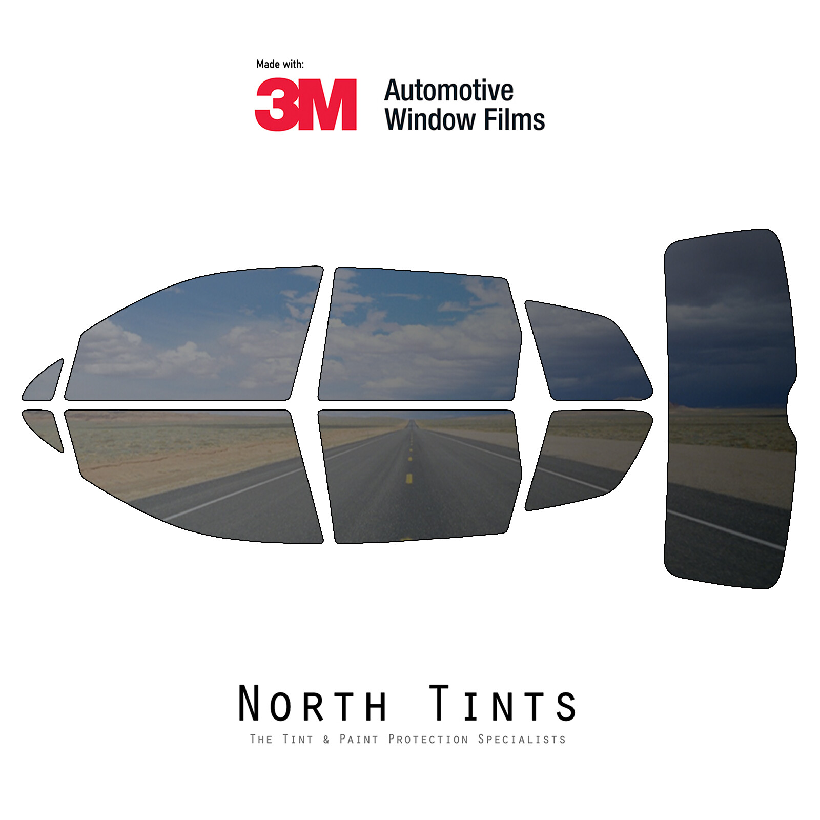 3M COLOR STABLE PreCut Window Tint Glass Film for Volkswagen Touareg 2011-2017