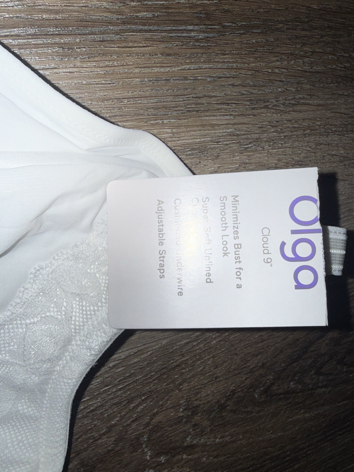 Olga ~ Women's Bra Minimizer Cloud-9 Underwire Unlined White By Warner's ~ 40DDD