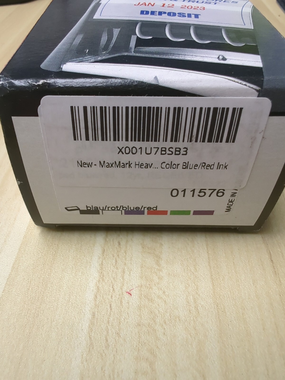 2000 PLUS classic line premium Self Inker Date message stamp NEW IN OPEN BOX